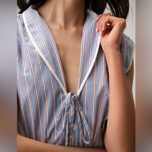 Anthropologie PJ Shirting Romper - Picture 4 of 4